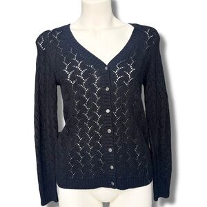 L.L. Bean Lambswool–Rabbit Hair–Cashmere Blend Cardigan – XS | Quiet‑Luxury Knit